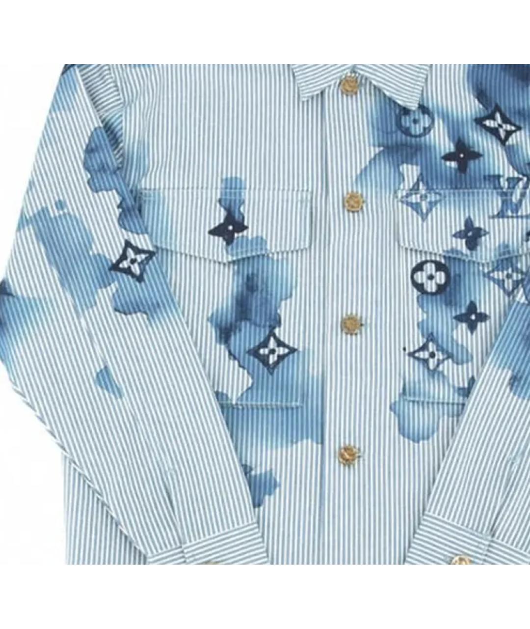 LOUIS VUITTON Голубая хлопковая кэжуал рубашка, фото 9