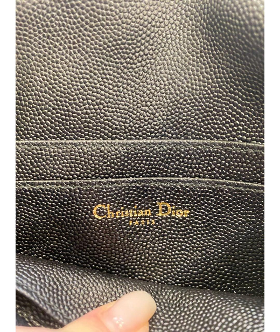 CHRISTIAN DIOR Черная кожаная сумка через плечо, фото 7