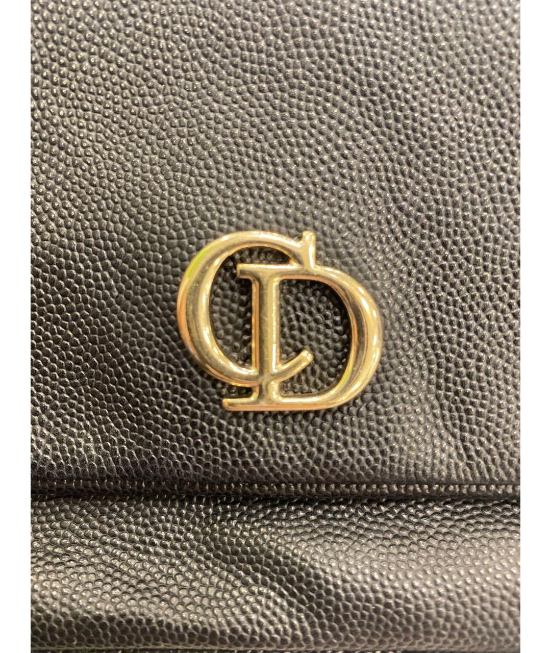 CHRISTIAN DIOR Черная кожаная сумка через плечо, фото 8