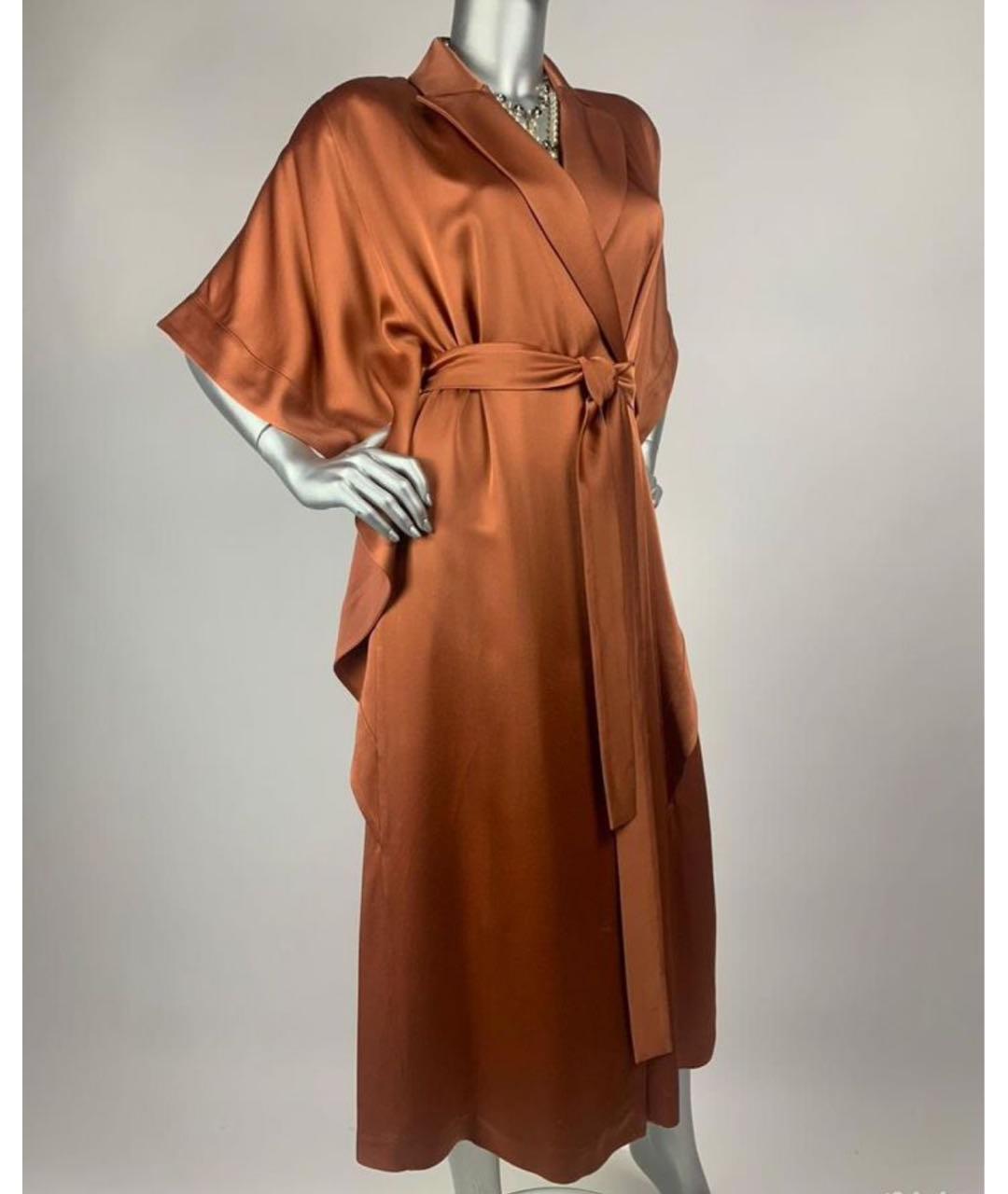 MAX MARA Оранжевое ацетатное вечернее платье, фото 6