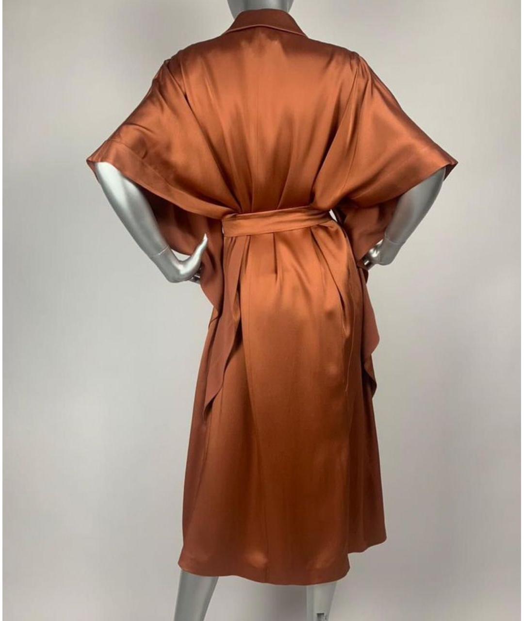 MAX MARA Оранжевое ацетатное вечернее платье, фото 2