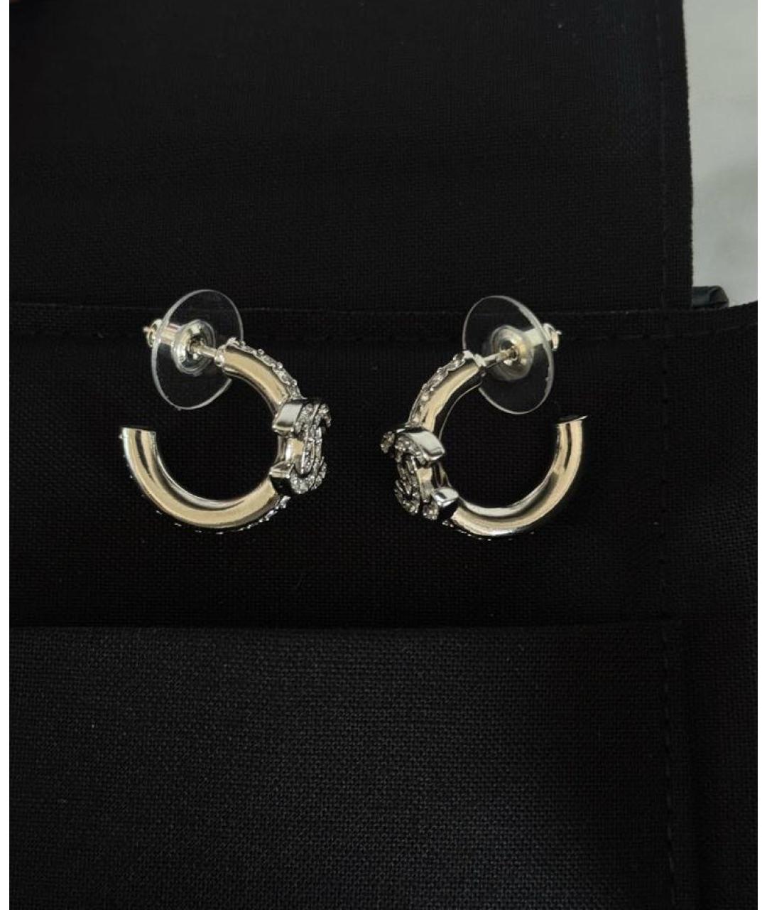 CHANEL Серебряные металлические серьги, фото 3