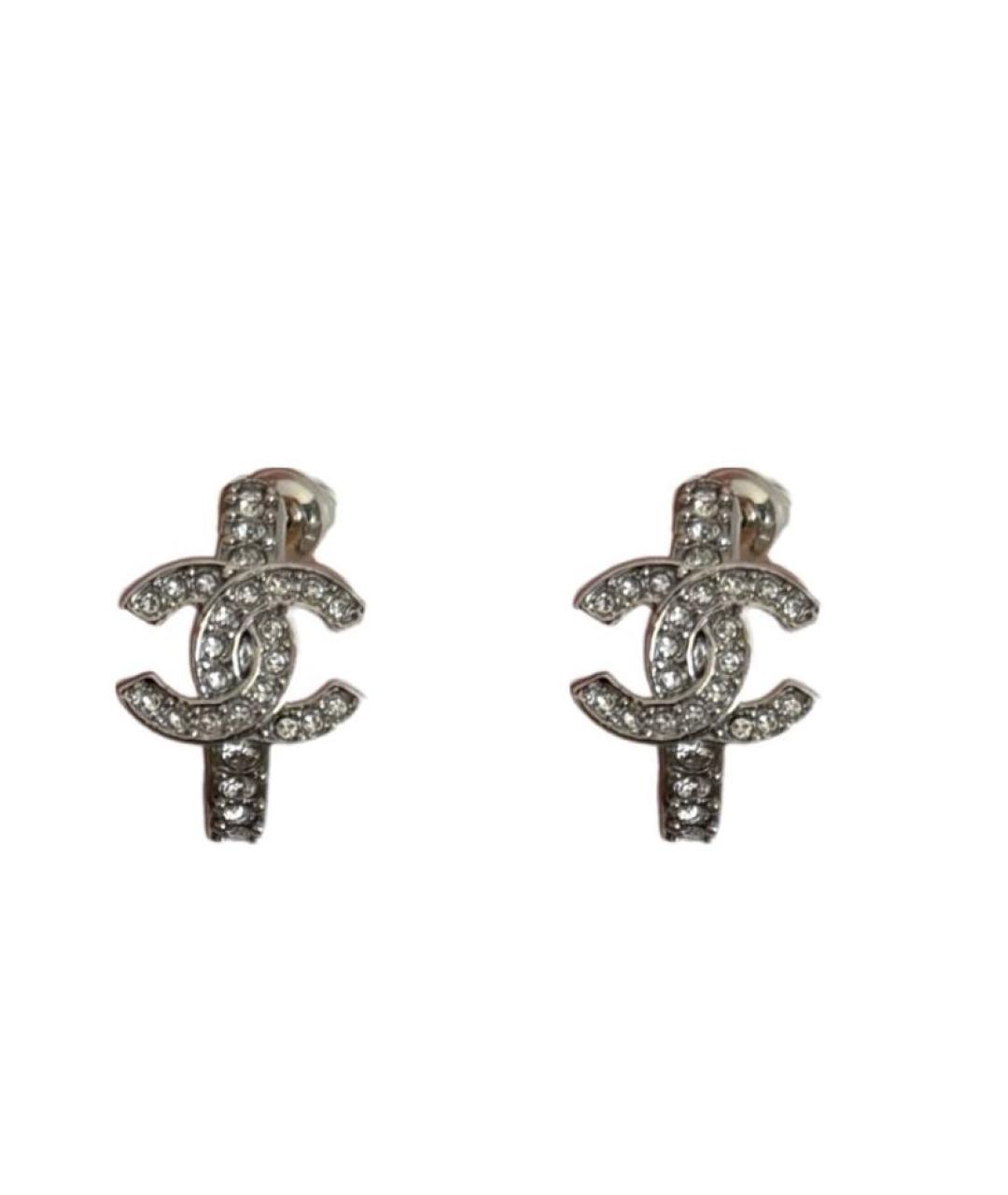 CHANEL Серебряные металлические серьги, фото 4