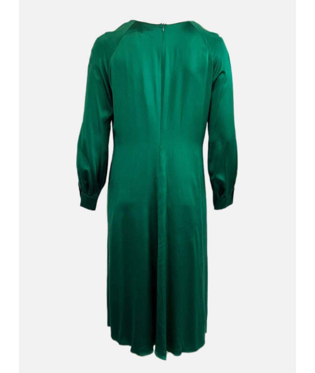 MAX MARA Зеленые шелковое вечернее платье, фото 2