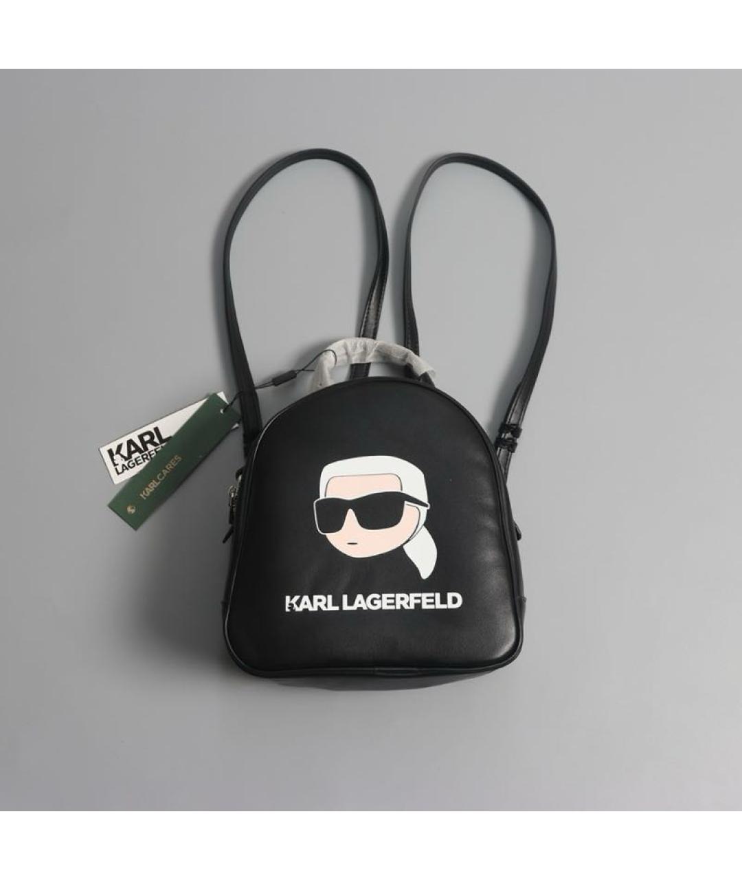 KARL LAGERFELD Черный рюкзак из искусственной кожи, фото 8