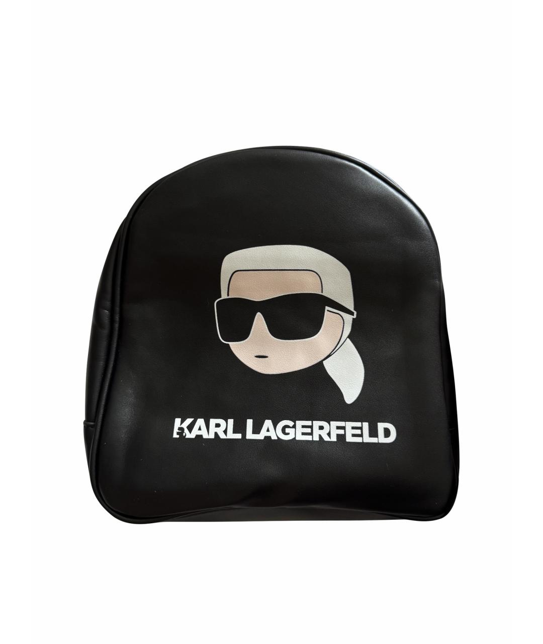 KARL LAGERFELD Черный рюкзак из искусственной кожи, фото 1