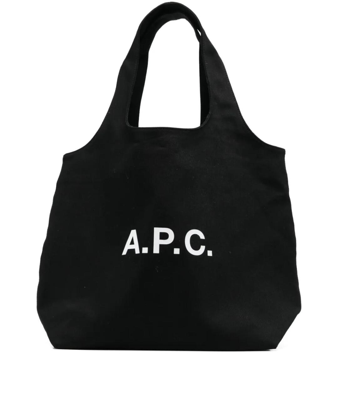 A.P.C. Черная сумка тоут, фото 1