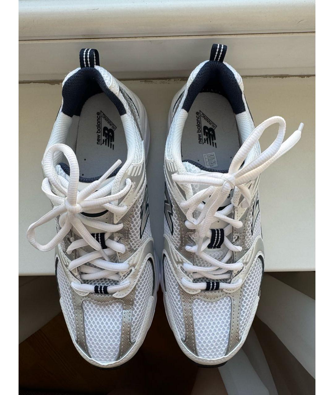 NEW BALANCE Серые низкие кроссовки / кеды из искусственной кожи, фото 3