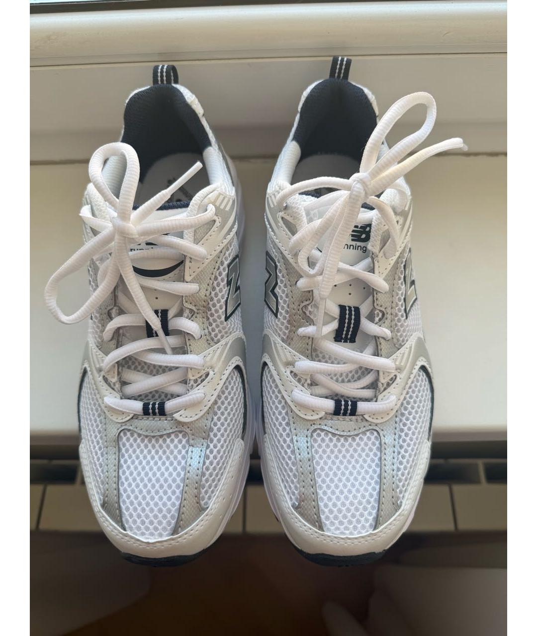 NEW BALANCE Серые низкие кроссовки / кеды из искусственной кожи, фото 2