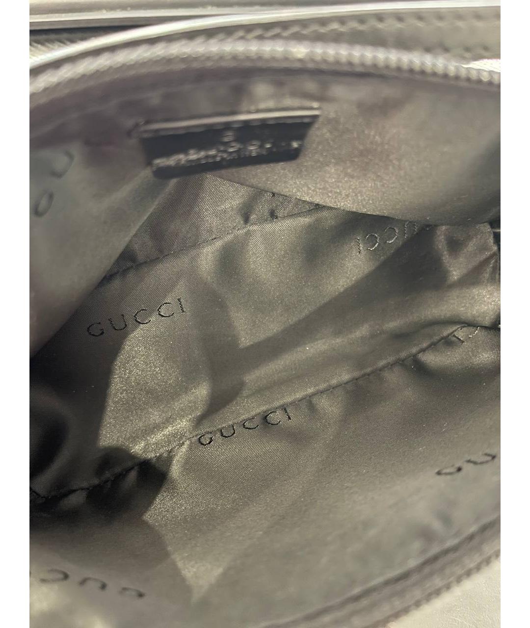 GUCCI Коричневая тканевая сумка с короткими ручками, фото 4