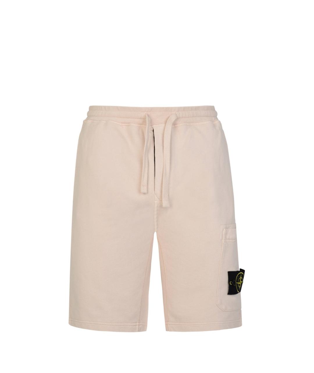 STONE ISLAND Бежевые хлопковые шорты, фото 1