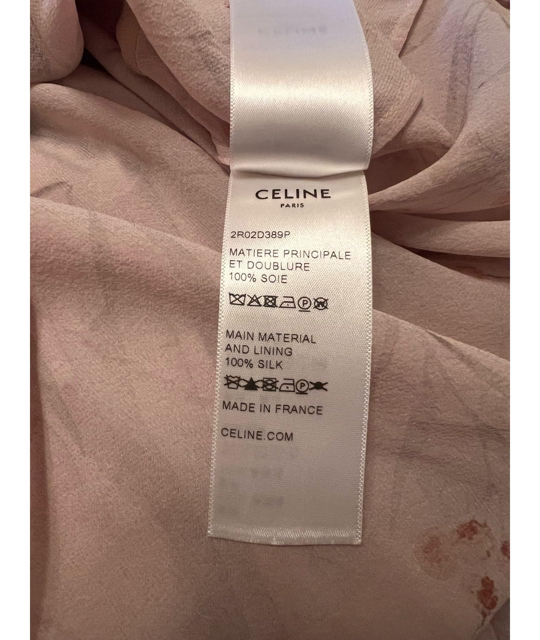 CELINE Розовое шелковое коктейльное платье, фото 4