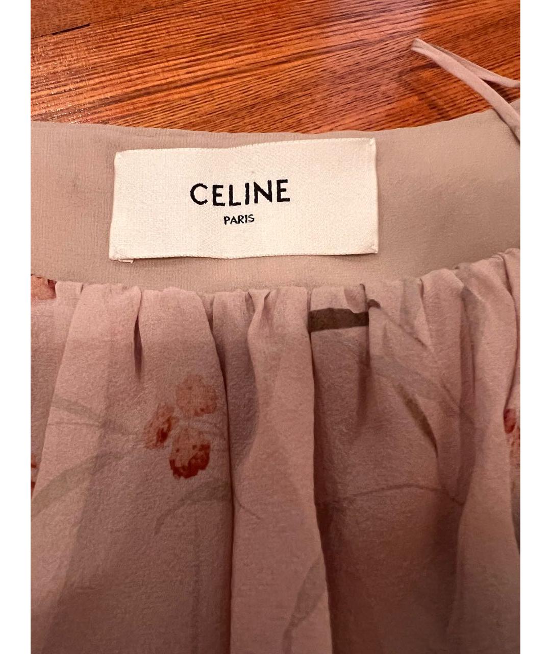CELINE Розовое шелковое коктейльное платье, фото 3