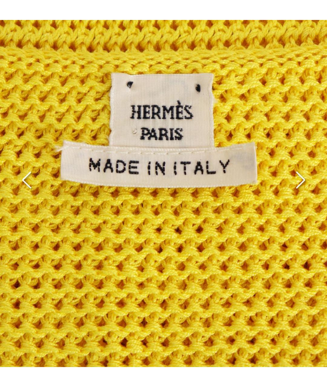 HERMES Желтая майка, фото 2