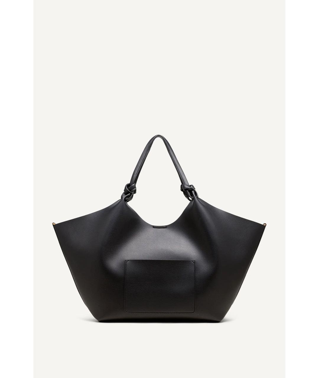DKNY Черная сумка тоут из искусственной кожи, фото 4
