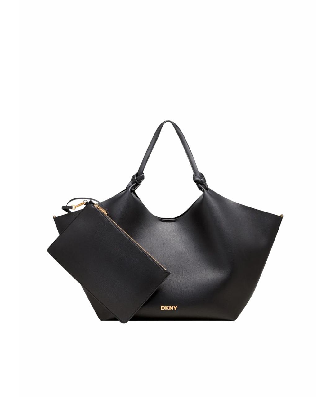 DKNY Черная сумка тоут из искусственной кожи, фото 1
