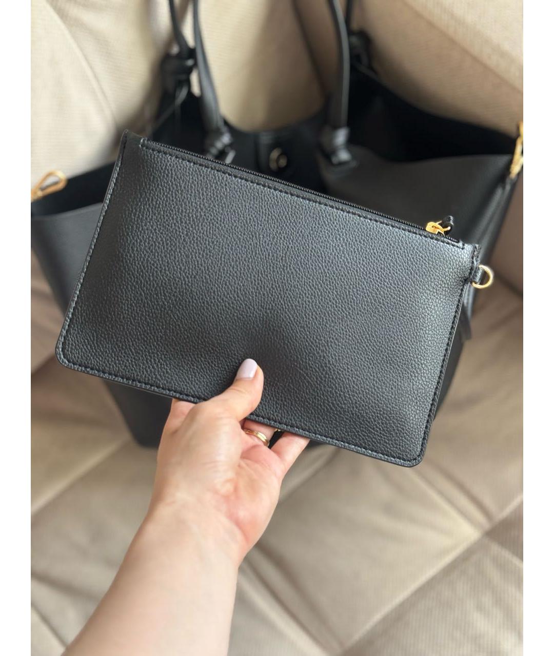 DKNY Черная сумка тоут из искусственной кожи, фото 8