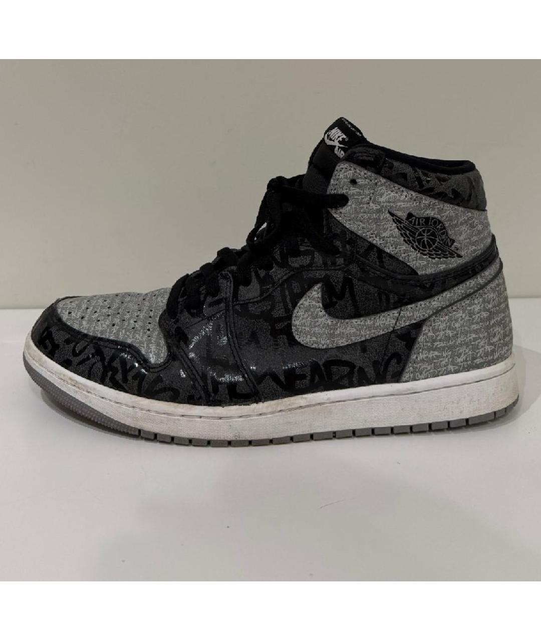 NIKE Черные высокие ботинки из искусственной кожи, фото 5