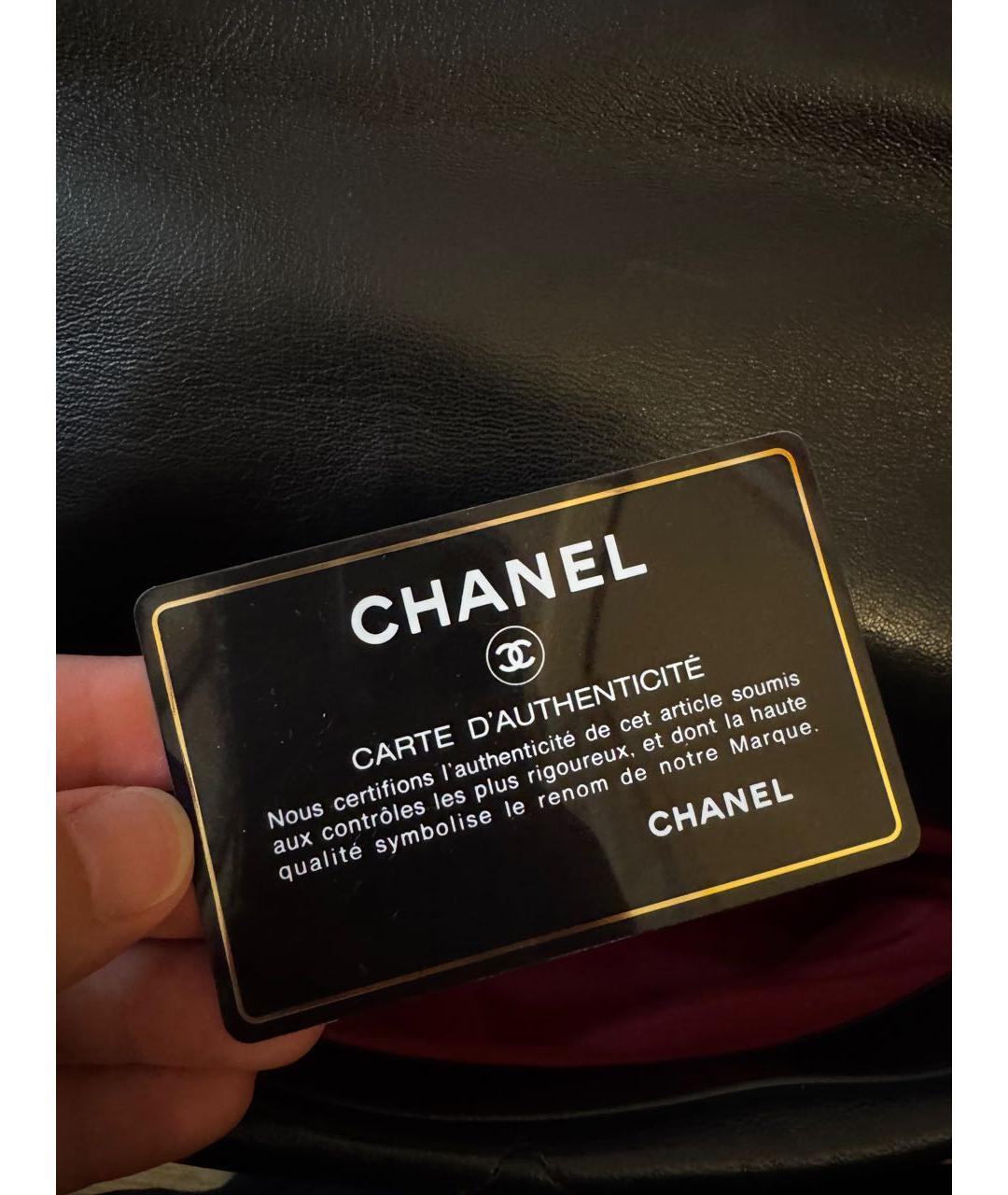 CHANEL Черная кожаная сумка через плечо, фото 8