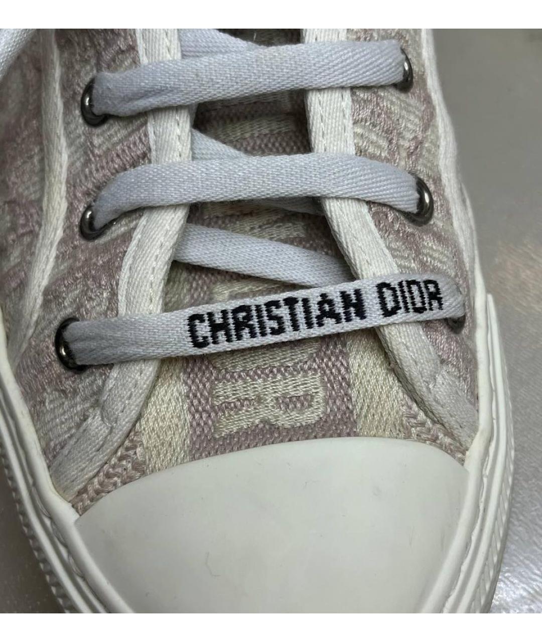 CHRISTIAN DIOR Розовые текстильные кеды, фото 3