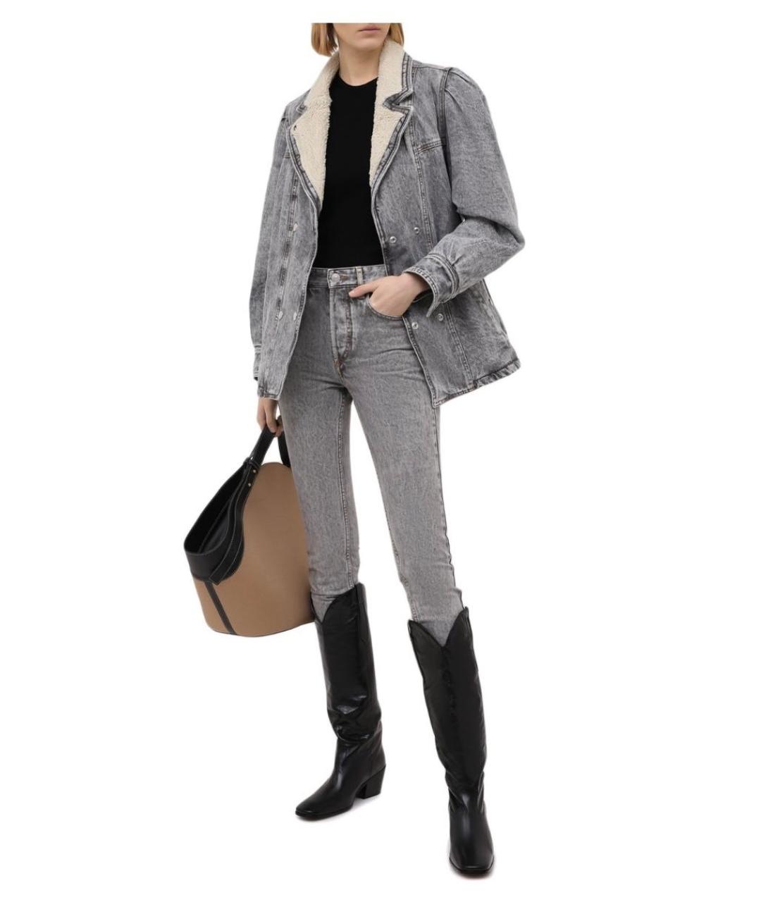 ISABEL MARANT ETOILE Серые джинсы слим, фото 2