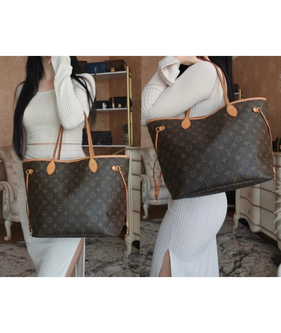 LOUIS VUITTON Коричневая сумка тоут, фото 4