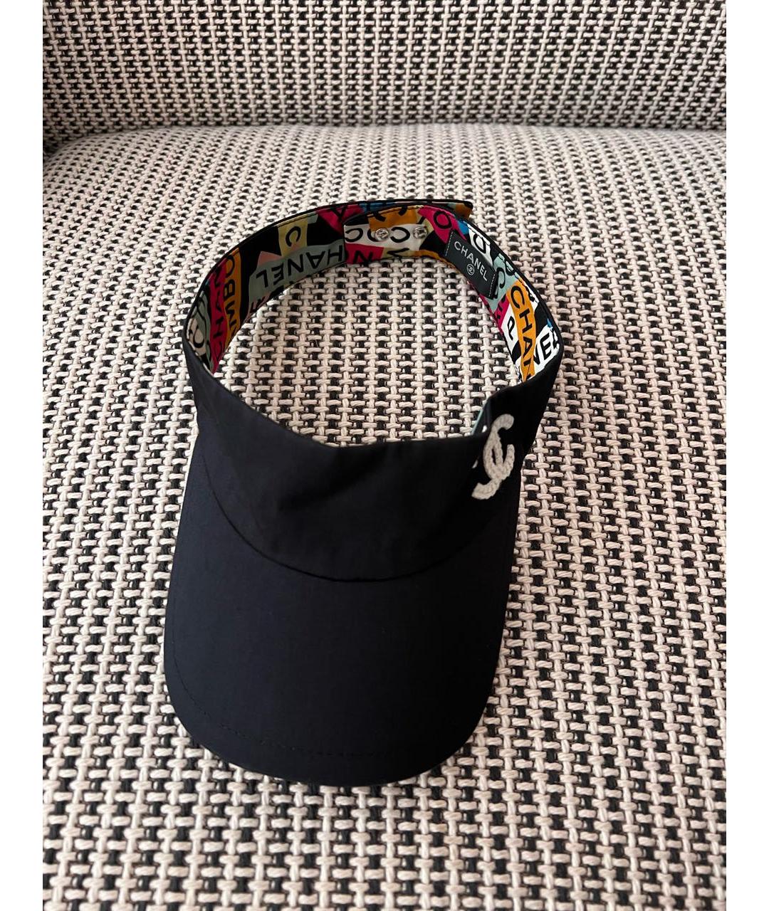 CHANEL Черная хлопковая кепка, фото 2