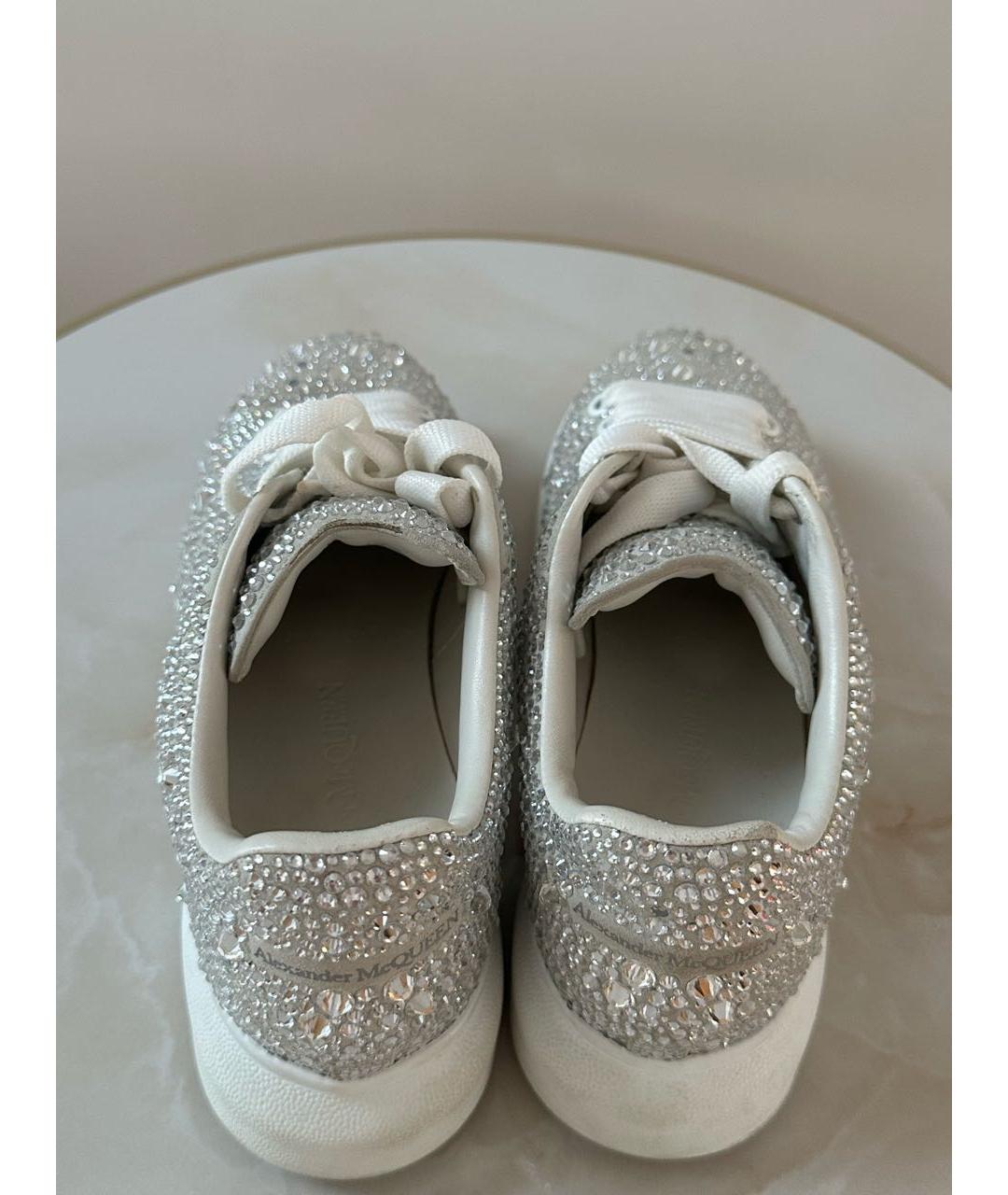 ALEXANDER MCQUEEN Серебряные кеды, фото 4