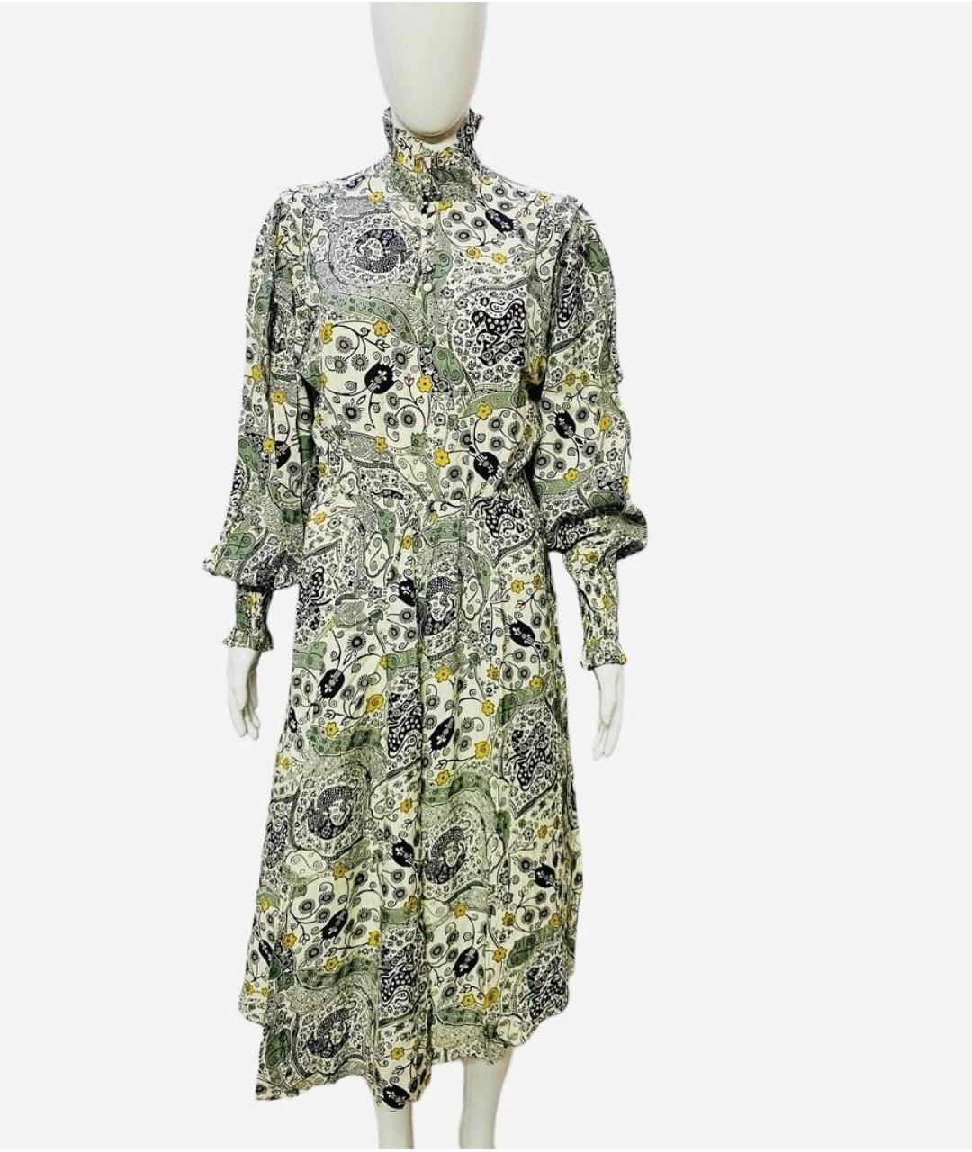 ISABEL MARANT ETOILE Мульти хлопковое повседневное платье, фото 9
