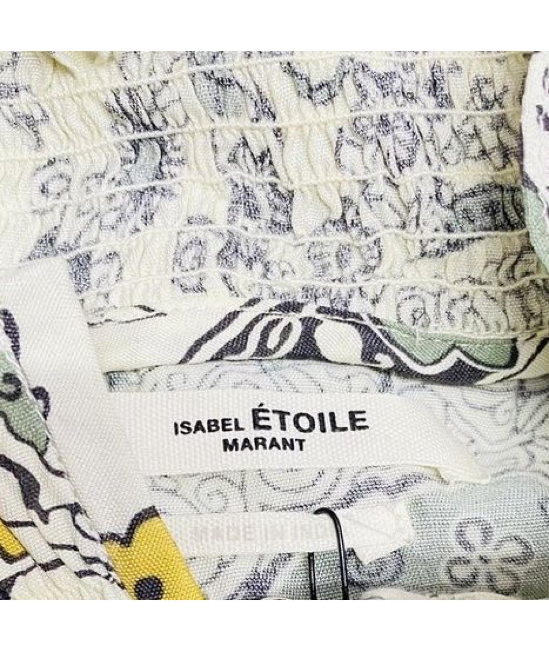 ISABEL MARANT ETOILE Мульти хлопковое повседневное платье, фото 4