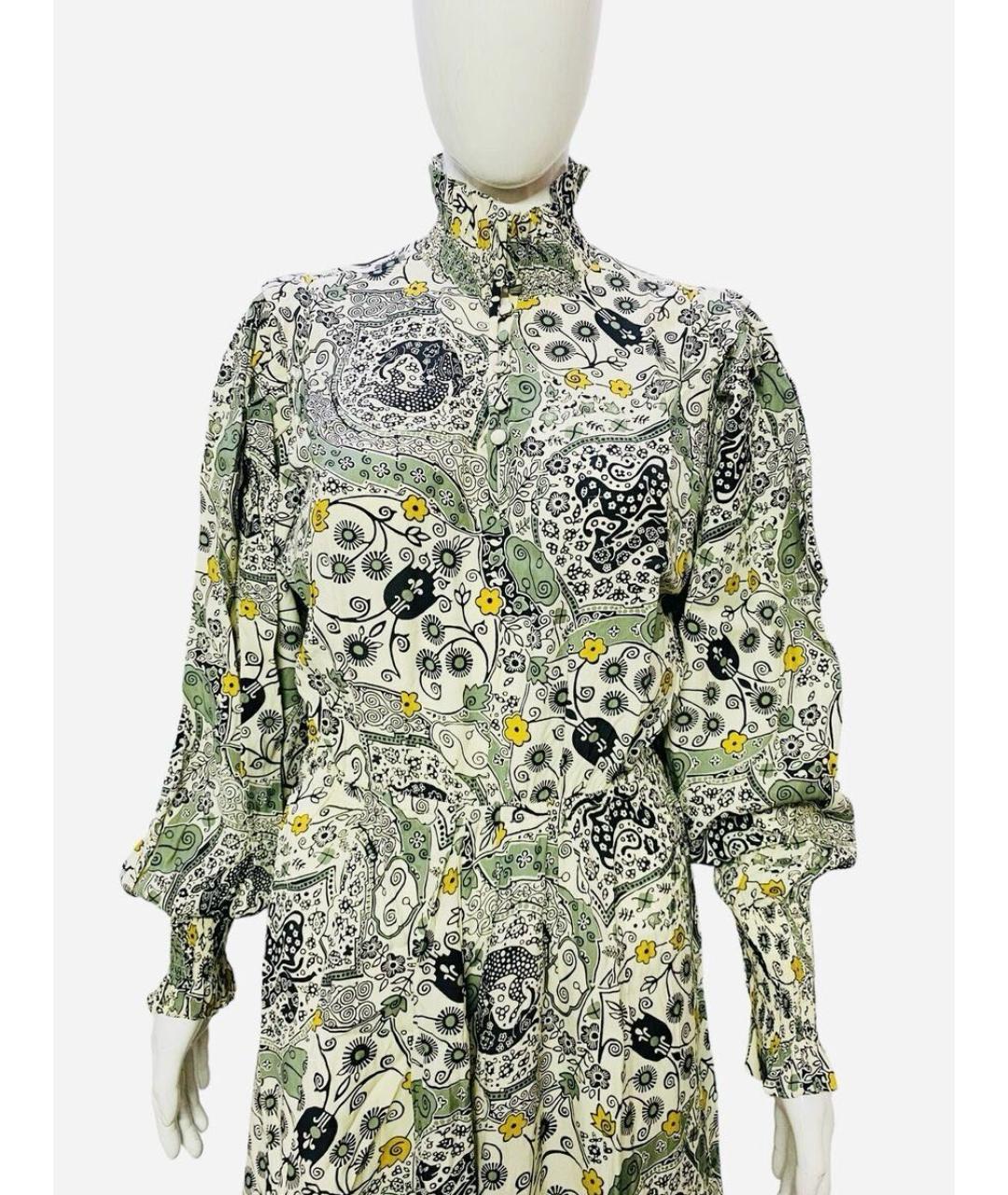 ISABEL MARANT ETOILE Мульти хлопковое повседневное платье, фото 2