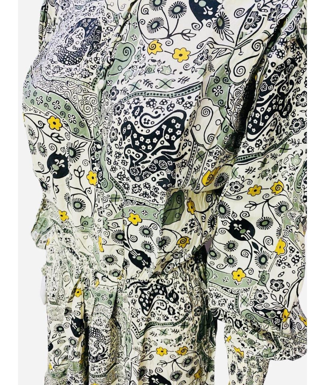 ISABEL MARANT ETOILE Мульти хлопковое повседневное платье, фото 3