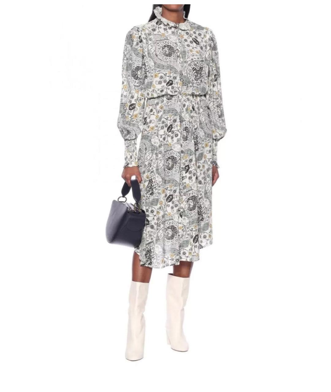 ISABEL MARANT ETOILE Мульти хлопковое повседневное платье, фото 5
