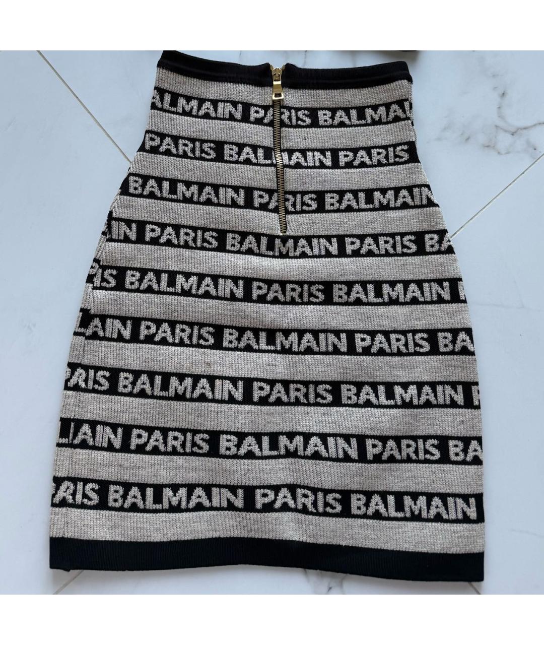 BALMAIN Бежевая юбка мини, фото 2