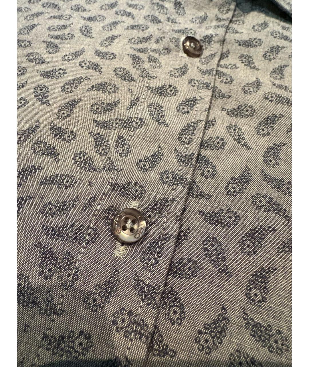 ETRO Серая хлопковая кэжуал рубашка, фото 6