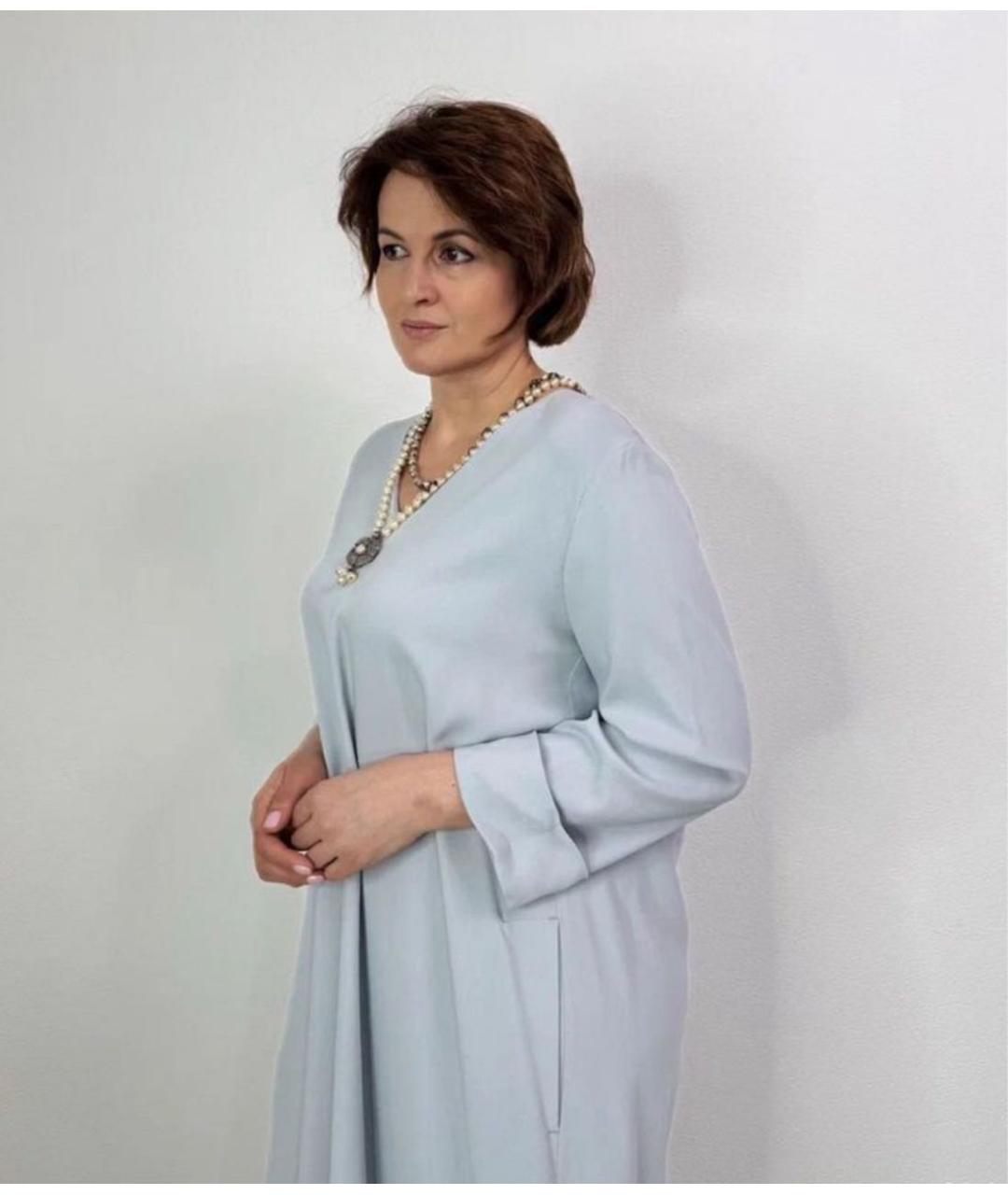 MAX MARA Голубое повседневное платье, фото 6