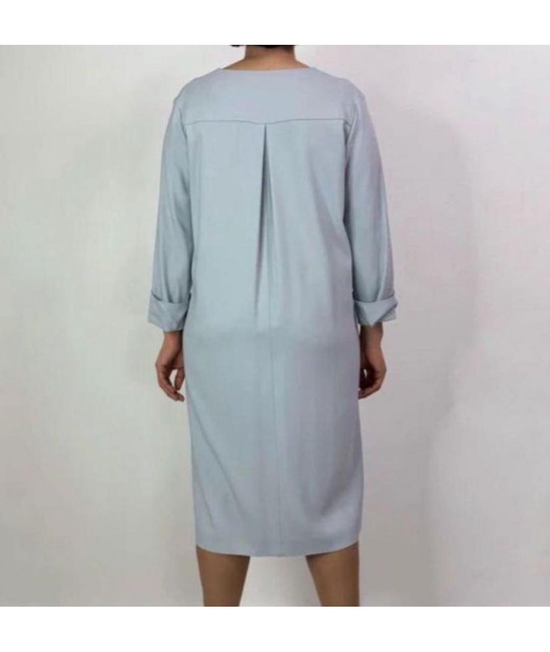 MAX MARA Голубое повседневное платье, фото 2