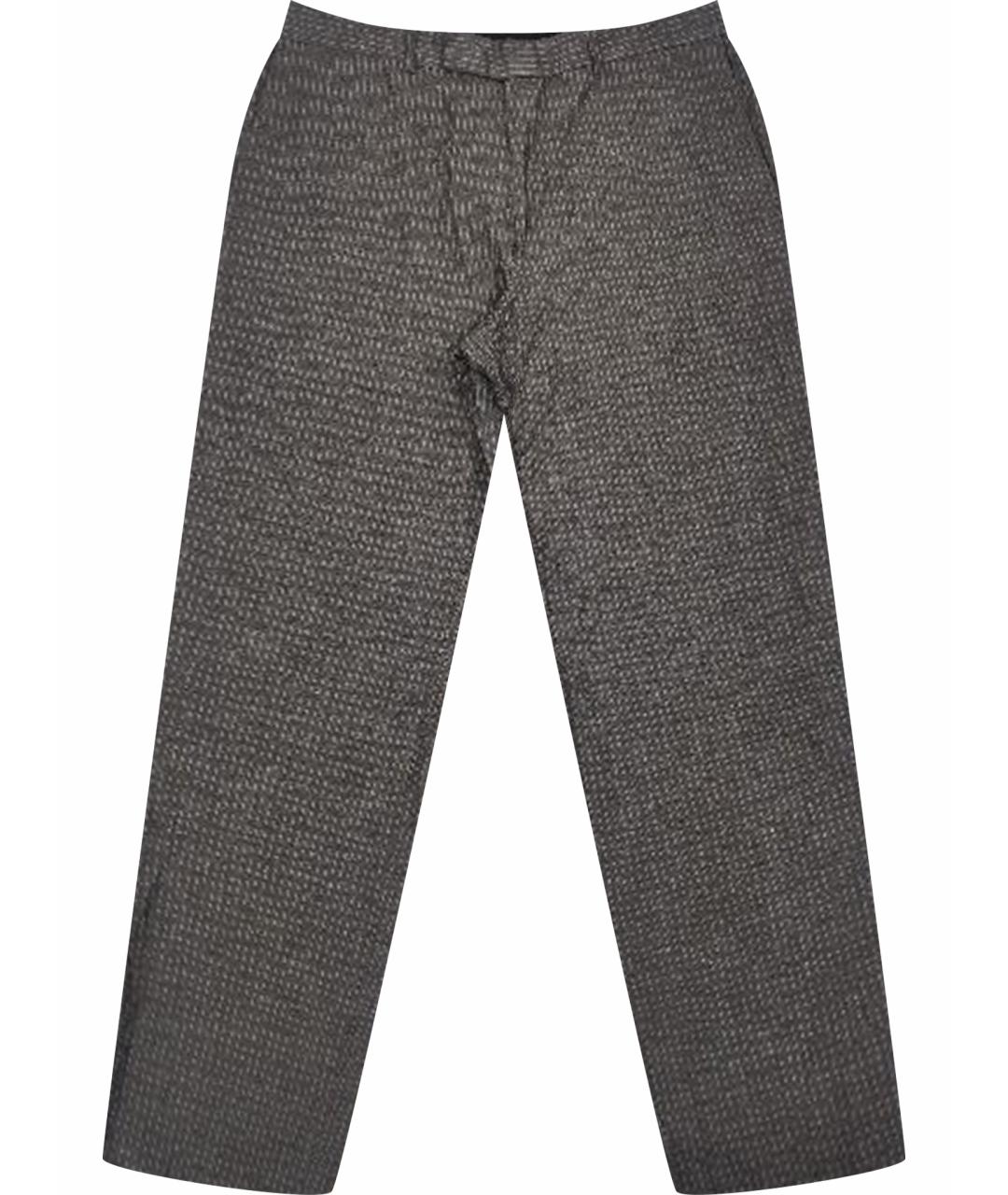 HUGO BOSS Серые льняные повседневные брюки, фото 1