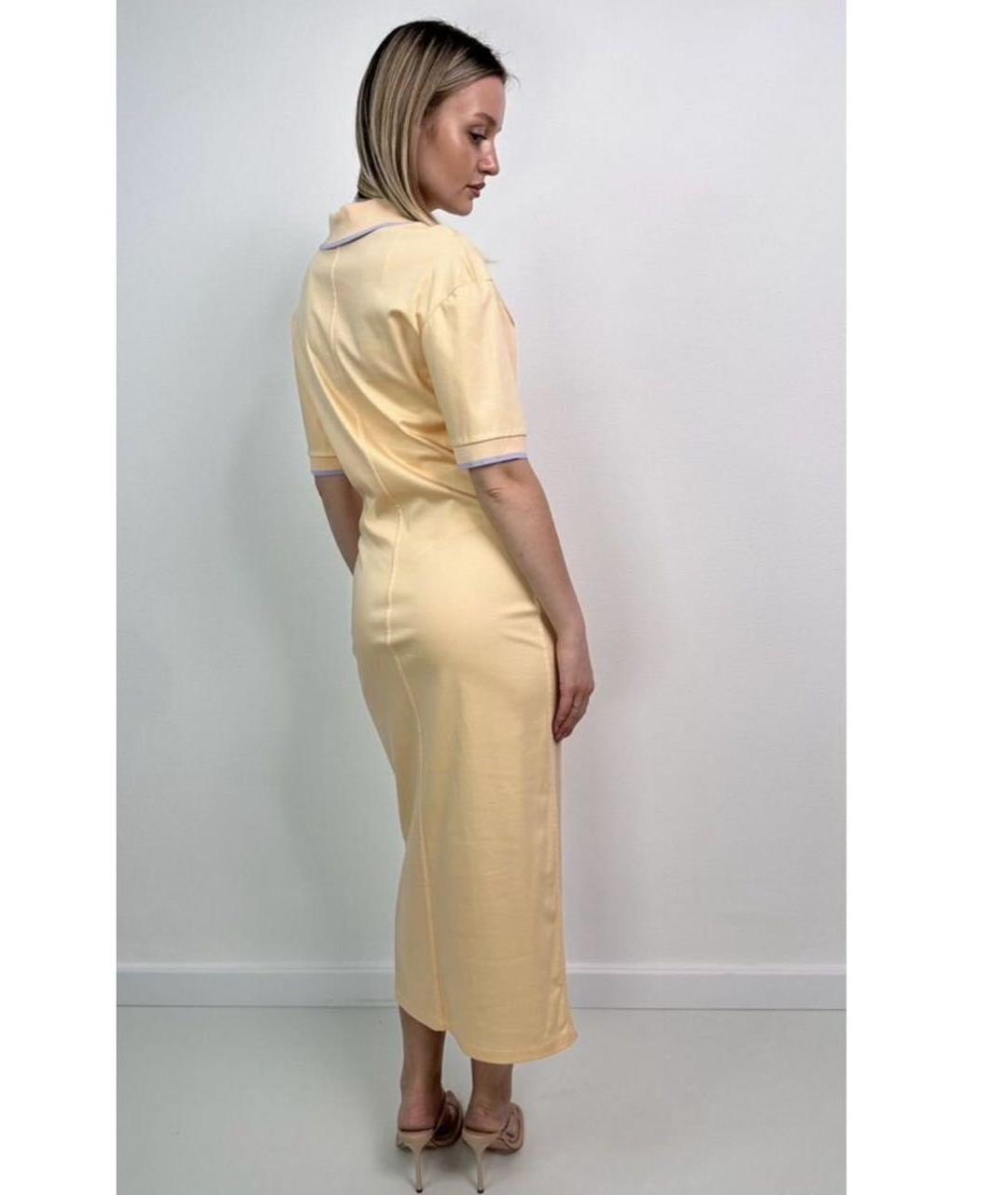 SPORTMAX Желтое повседневное платье, фото 5