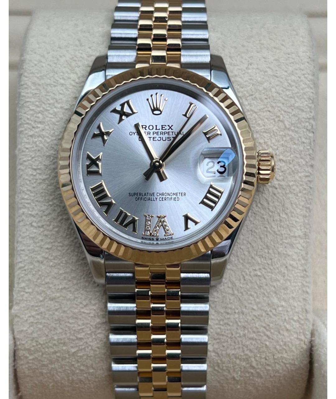 ROLEX Серые часы из желтого золота, фото 2
