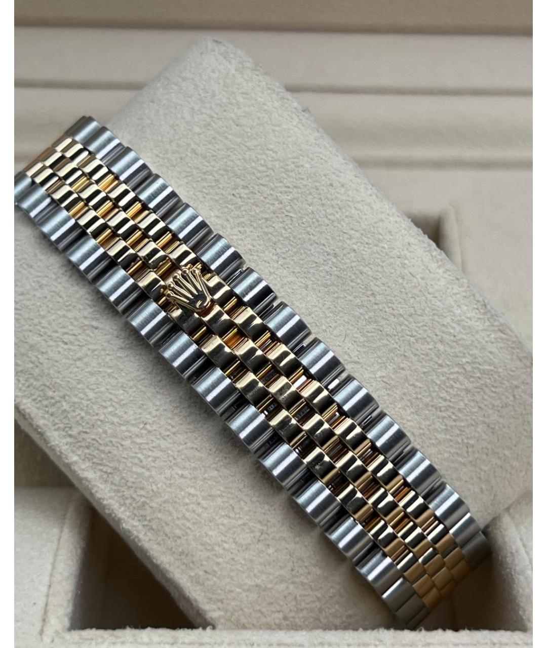 ROLEX Серые часы из желтого золота, фото 4