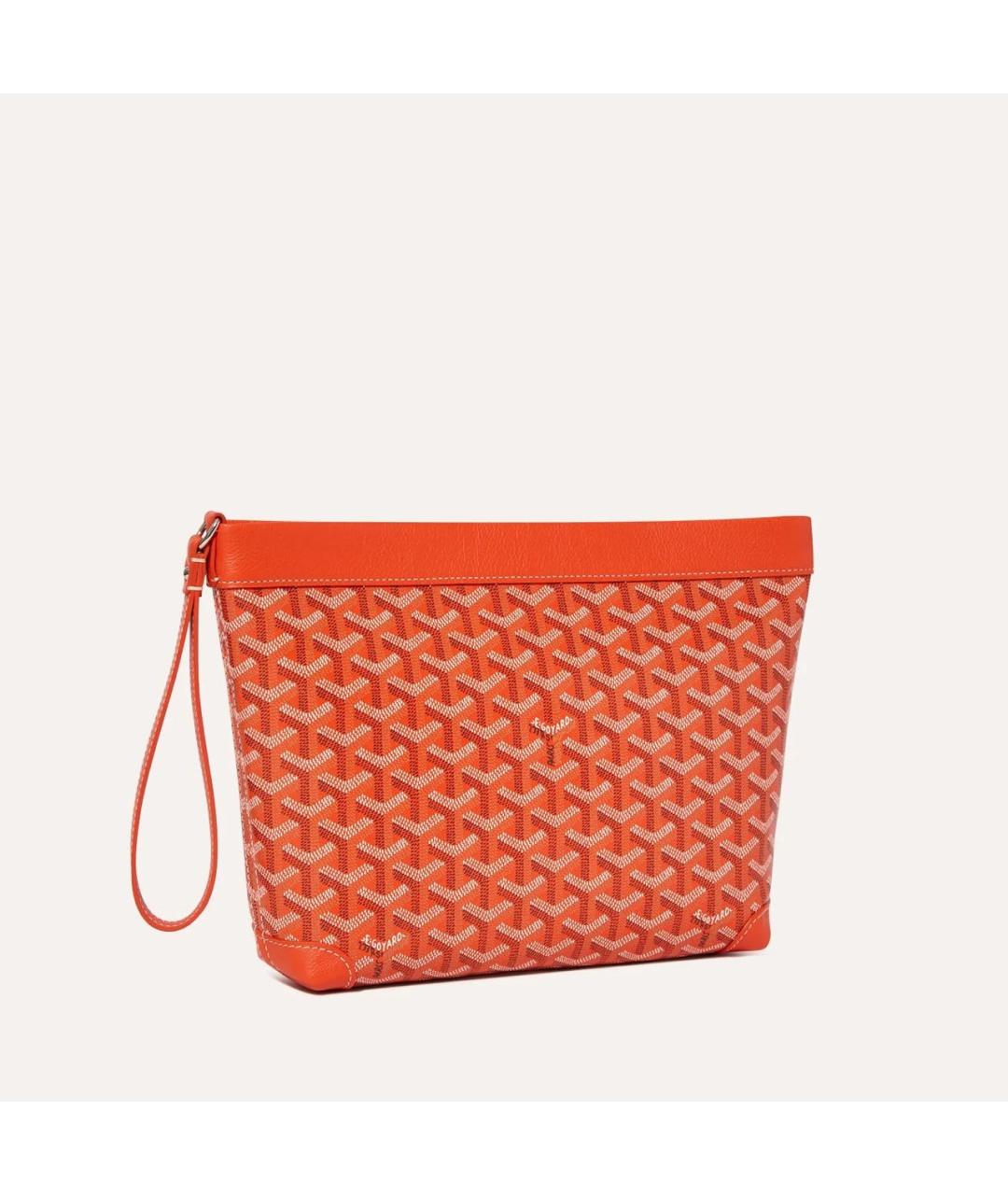 GOYARD Оранжевая барсетка, фото 5