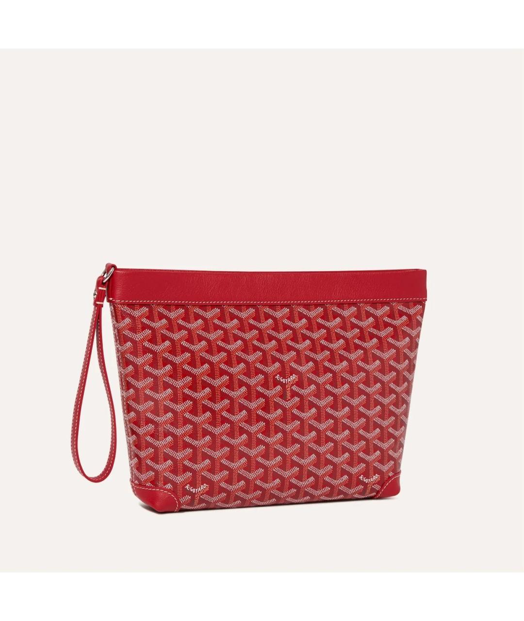GOYARD Красная барсетка, фото 5