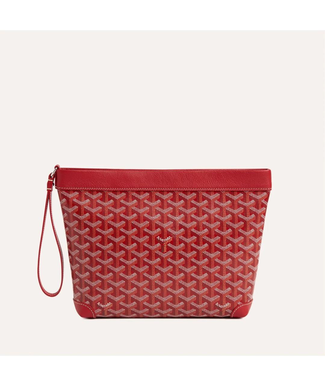 GOYARD Красная барсетка, фото 2