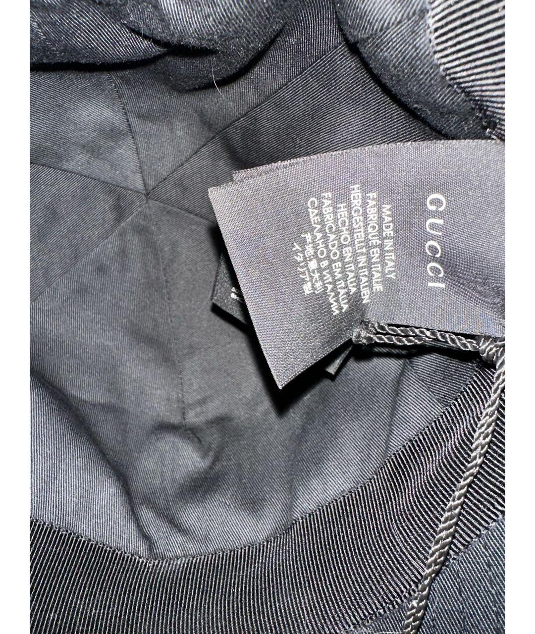 GUCCI Черная хлопковая кепка, фото 6