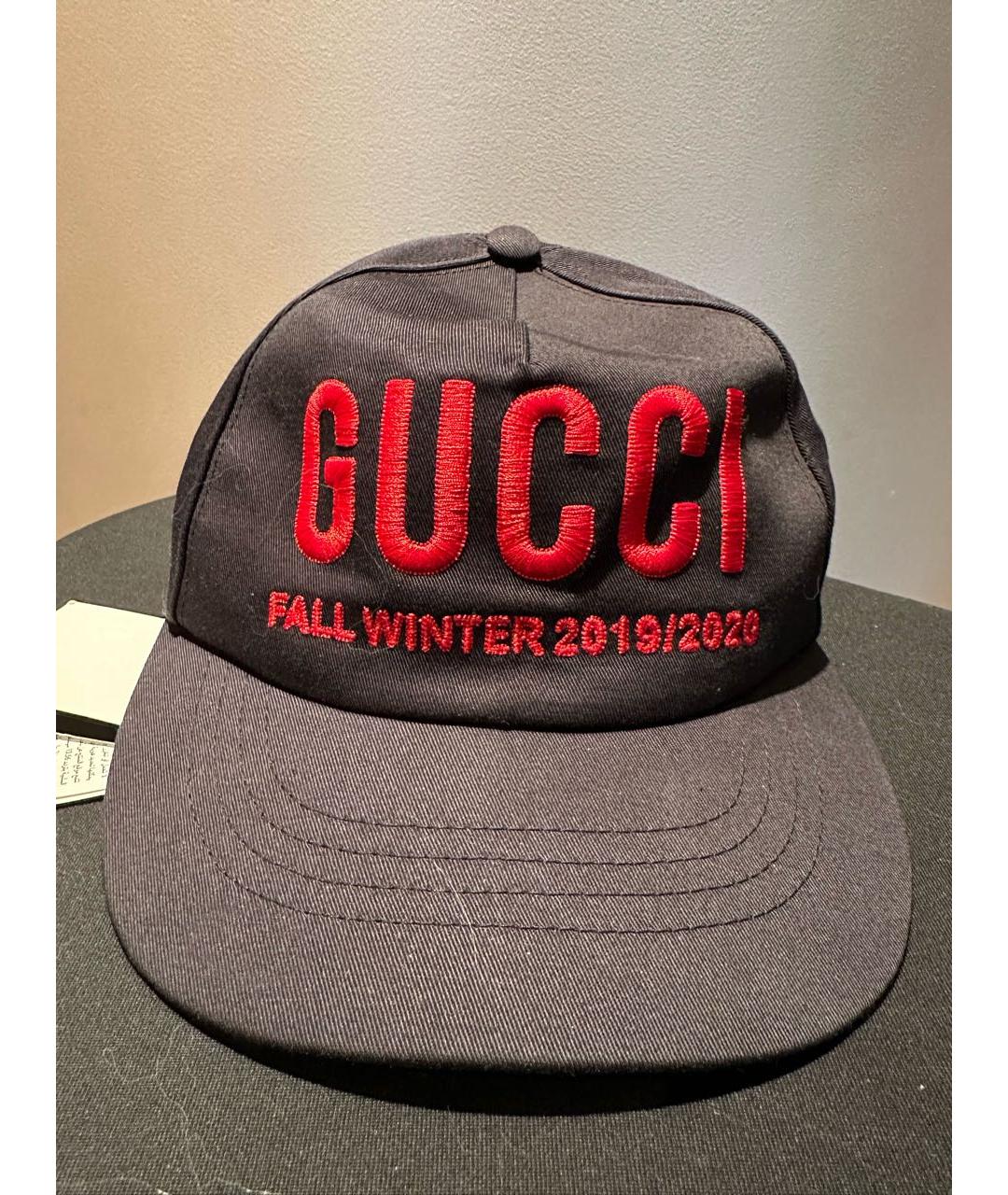 GUCCI Черная хлопковая кепка, фото 7