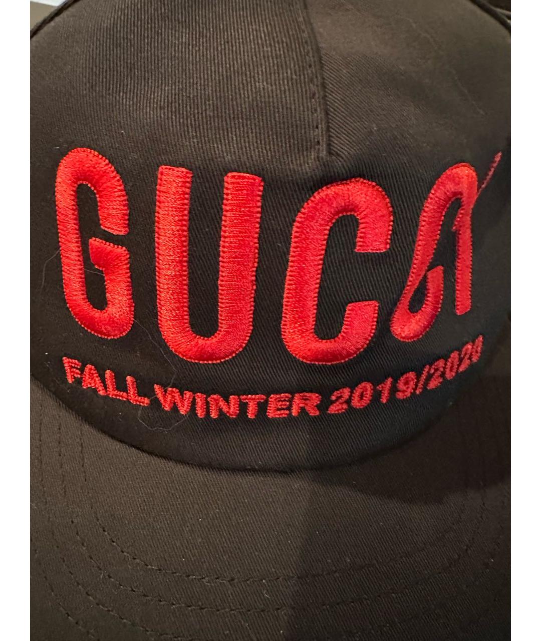GUCCI Черная хлопковая кепка, фото 3