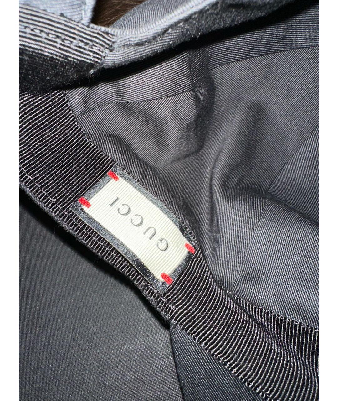 GUCCI Черная хлопковая кепка, фото 5