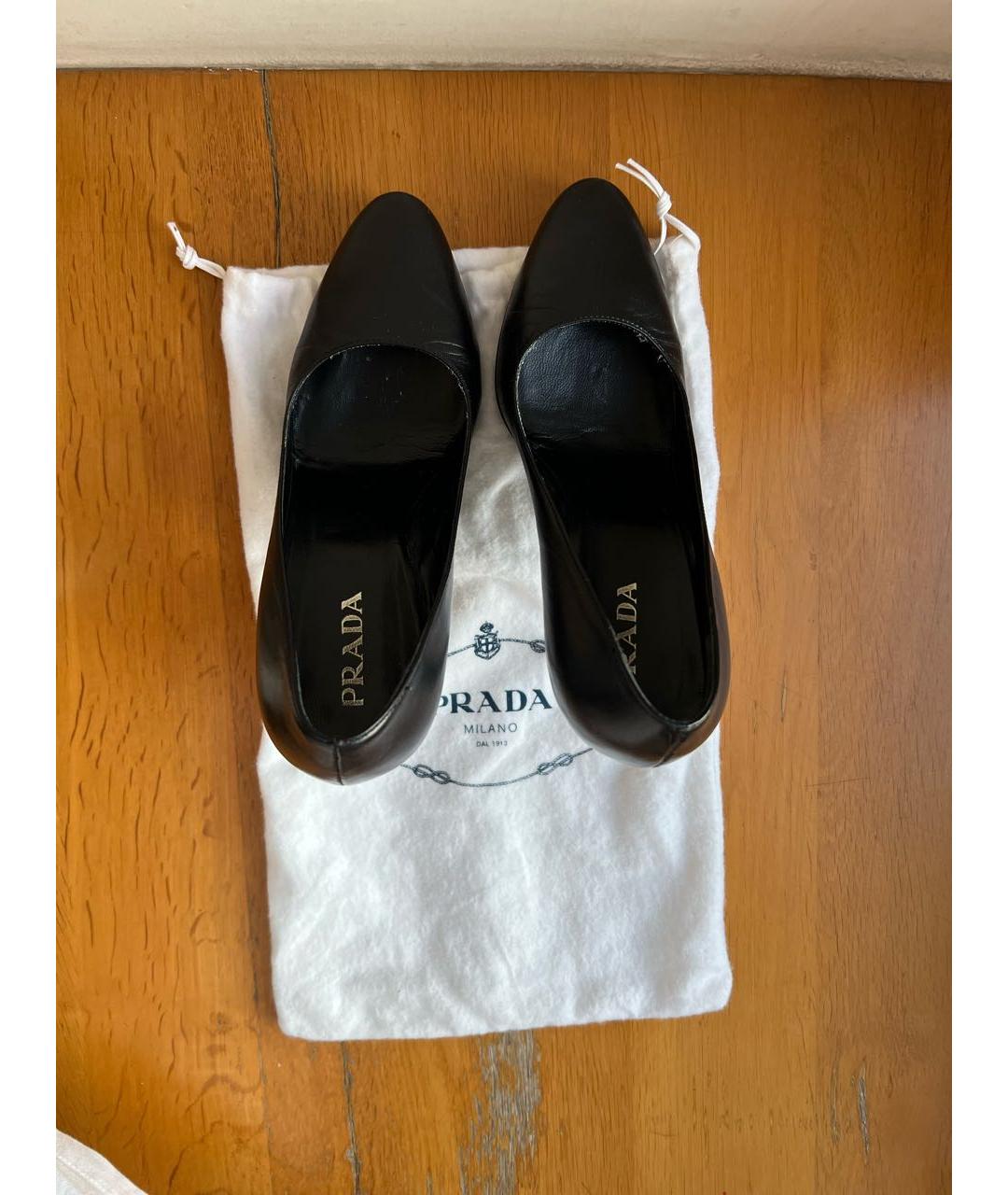PRADA Черные кожаные туфли, фото 3