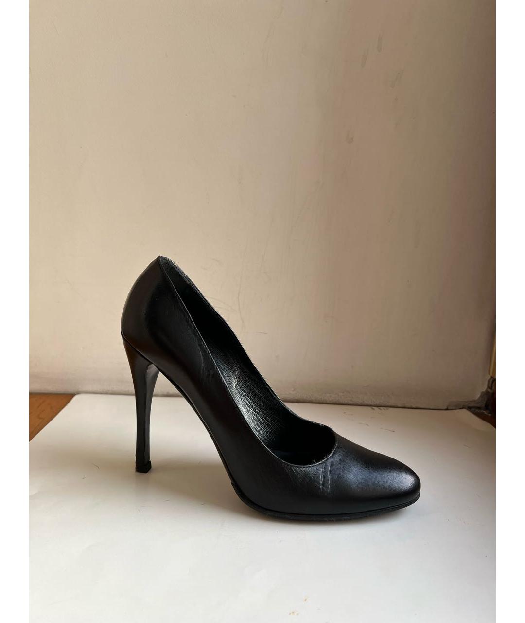 PRADA Черные кожаные туфли, фото 5